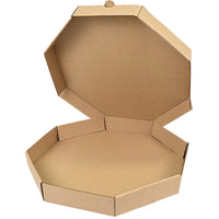 Caja para pizza marrón octogonal | 35 x 35 x 4,5