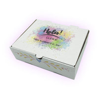 Caja microcorrugada Blanca 24x18x6,5 cm - diseño Hola! LLEGUÉ 😀 Pack x25