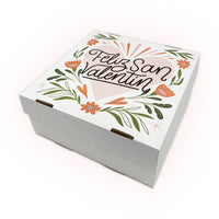 Caja plus ROSAS blanca - 2 medidas - Pack x10