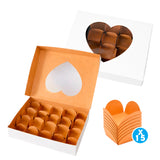 Caja blanca con visor y separadores | 16x20x4 cm