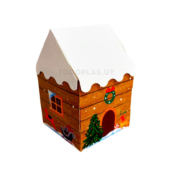 Caja Casita de Papá Noel - 7x7x10,5 cm