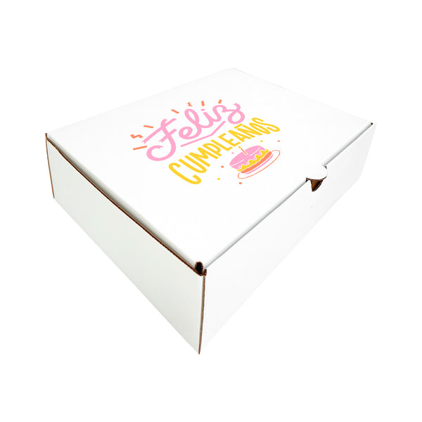 Caja Blanca Para Cumpleaños #4 - Regalos - Postres - Multiuso - 2 Medidas - Pack x10