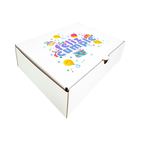 Caja Blanca Para Cumpleaños #2 - Regalos - Postres - Multiuso - 2 Medidas - Pack x10