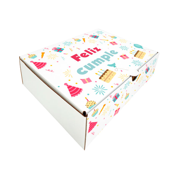 Caja Blanca Para Cumpleaños #6 - Regalos - Postres - Multiuso - 2 Medidas - Pack x10