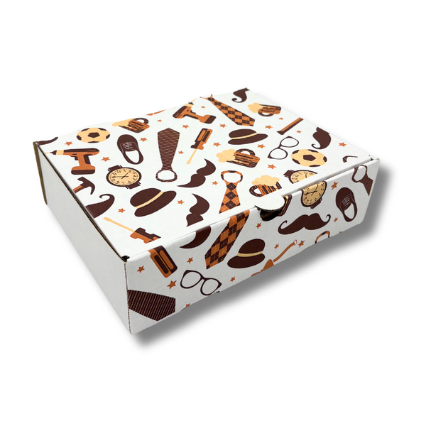 Caja PAPÁ #4 microcorrugada Blanca 24x18x6,5 cm - Pack x25