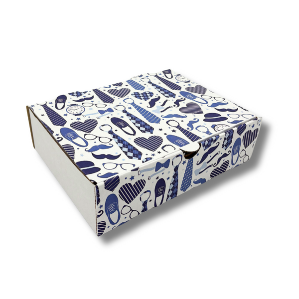 Caja PAPÁ #5 microcorrugada Blanca 24x18x6,5 cm - Pack x25
