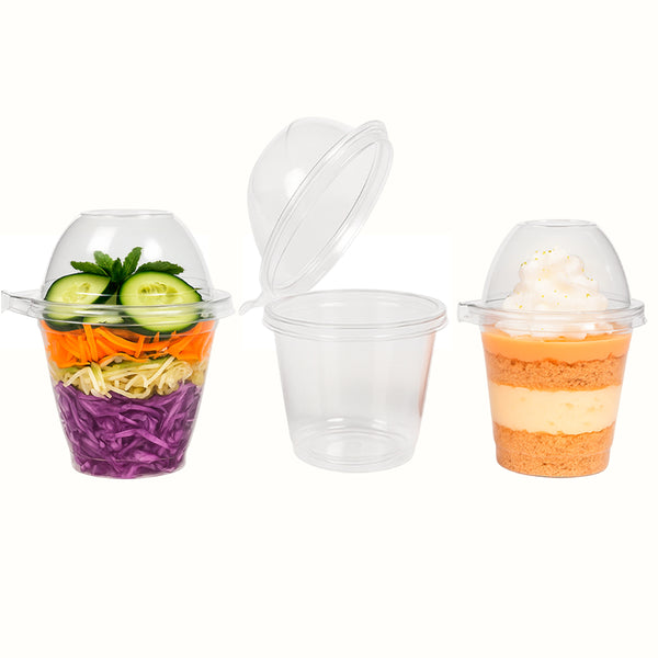 Pote porción con tapa domo alta y cierre lacre 350ml - Pack x50