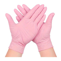 Guantes de nitrilo rosados - Pack x100