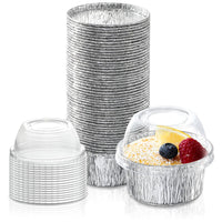 Molde casquete de aluminio 130ml sin/con tapa domo - Pack x125