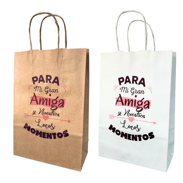 Bolsa Papel con diseño AMIGA #4 - Pack x25