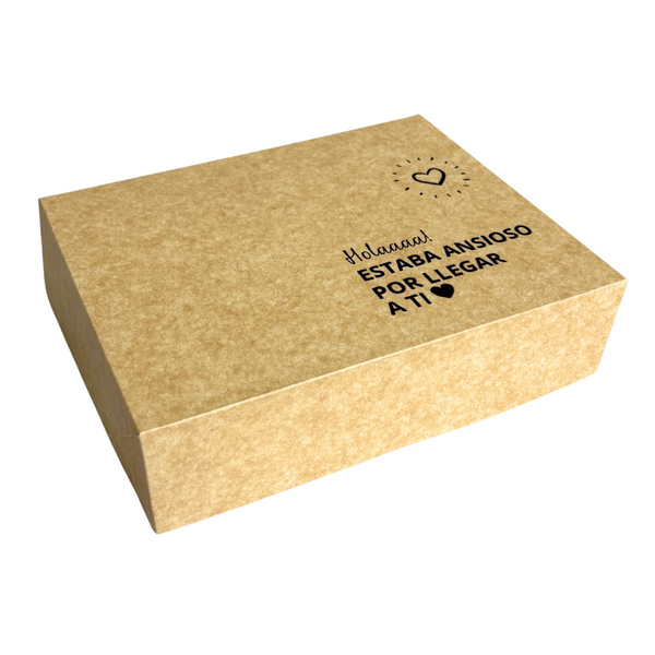 Caja cartulina ANSIOSO POR LLEGAR - Pack x25 - 3 medidas