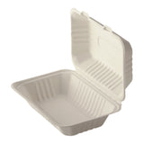 Portacomida de bagazo compostable con tapa - 600/800/1150ml