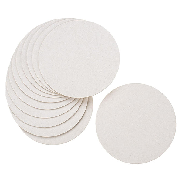 Posavaso redondo blanco de cartón reciclado 9.5cm - Pack x50