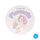 Posavasos Cumpleaños Infantiles - Nombre y Número Personalizado - Pack x20