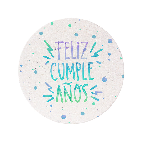 Posavasos Feliz Cumple #3 - Pack x20