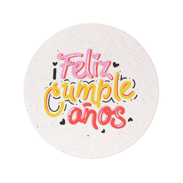 Posavasos Feliz Cumple #2 - Pack x20