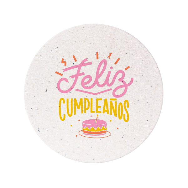Posavasos Feliz Cumple #4 - Pack x20