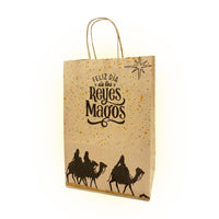 Bolsa Papel kraft con diseño Reyes Magos a Camello - 4 medidas