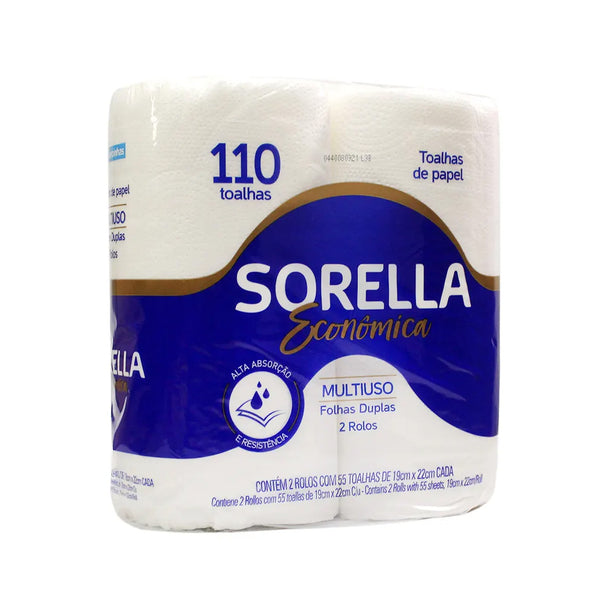 Papel absorbente de cocina - 110 toallas doble hoja - Pack x12