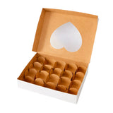 Caja blanca con visor y separadores | 16x20x4 cm