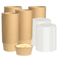 Salsero polipapel kraft con tapa 45/60ml - Pack x50