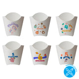 Estuche Papas Fritas Papel Reciclado Cumpleaños Infantiles - Nombre y Número Personalizado - Pack x20
