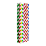 Sorbito de papel recto multicolor grosor 6mm x 19cm - Pack x25/x100