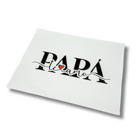 Hojas papel sulfito - PAPÁ TE AMO - 25X33 cm
