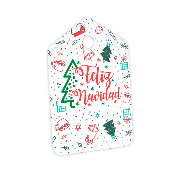 Tags Decorativos Navidad #2 - 5x7,5cm - Pack x5