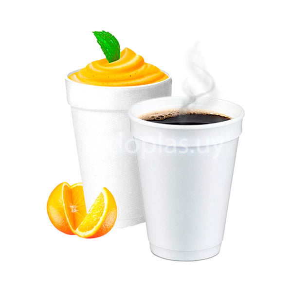 Vaso térmico de espuma para frío o caliente - Pack x20