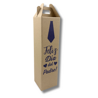 Caja de vino individual #2 - Día del Padre - 9x34x9cm