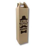 Caja de vino individual #4 - Día del Padre - 9x34x9cm