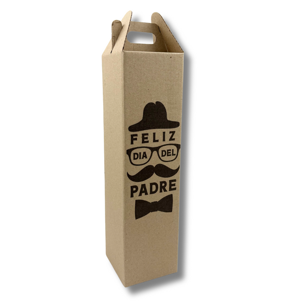 Caja de vino individual #4 - Día del Padre - 9x34x9cm