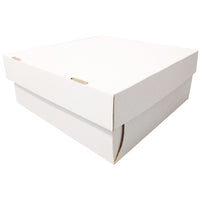 Caja de cartón blanca PLUS con tapa separada | Tortas - Desayunos - Envíos