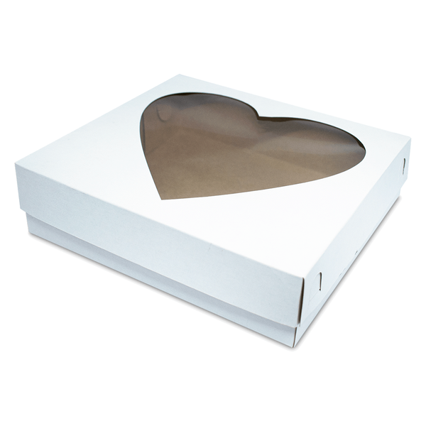Caja con visor corazón | 14 x 14 x 5 cm