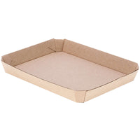 Bandeja de cartón microcorrugado rectangulares con borde - 5 medidas