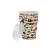 Vaso de polipapel diseño para café con tapa 180/240/360ml - Pack x50